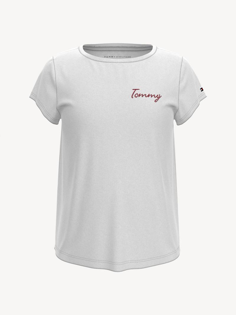 Lány Tommy Hilfiger Tommy Póló Fehér | HU 1954DFM